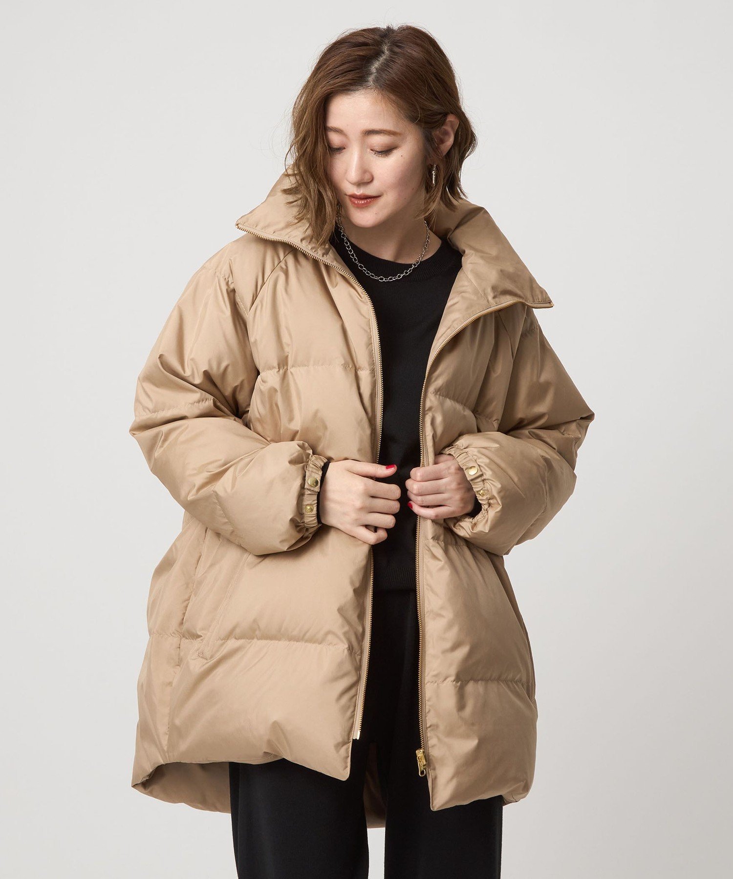 conte ＜conte＞ミリタリー リバーシブル ダウンジャケット ユナイテッドアローズ ジャケット・アウター その他のジャケット・アウター ベージュ ブラック【送料無料】のサムネイル