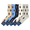 POLO RALPH LAUREN POLO RALPH LAUREN オーガニックコットン混 フラッグミニベア総柄 クルー丈 ソックス ナイガイ 靴下・レッグ...
