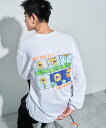 WEGO MEN'S DUCKDUDE SUNFLOWER L/S TEE ウィゴー トップス カットソー・Tシャツ ブラック ホワイト【送料無料】