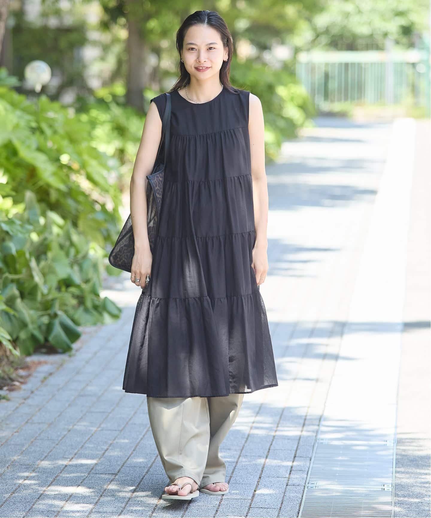JOURNAL STANDARD シアーボイルティアード ワンピース ジャーナル スタンダード ワンピース・ドレス ワンピース ブラック ホワイト