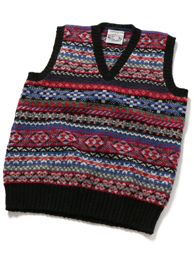Wool V-neck Slipover 116-58-0003: Grey