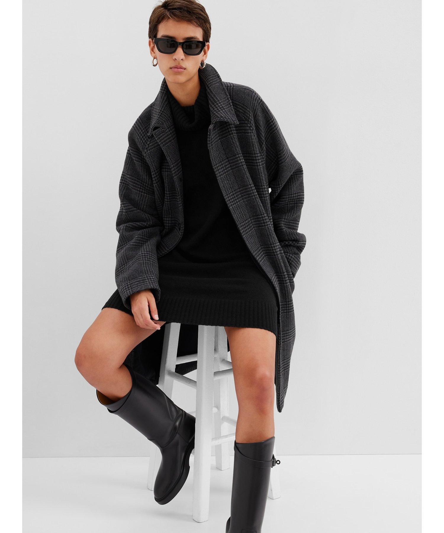 【SALE／57%OFF】GAP CashSoft カシミヤタッチ ミニ タートルネック ニットワンピース ギャップ ワンピース・ドレス ワンピース ベージュ グレー ブラック ブラウンのサムネイル