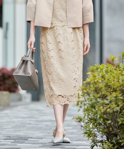 【SALE/30%OFF】自由区 L 【セットアップ対応・洗える】レースコンビ スカート ジユウク スカート ロング・マキシスカート ベージュ ネイビー【送料無料】 【SALE/30%OFF】自由区 L 【セットアップ対応・洗える】レースコンビ スカート ジユウク スカート ロング・マキシスカート ベージュ ネイビー【送料無料】