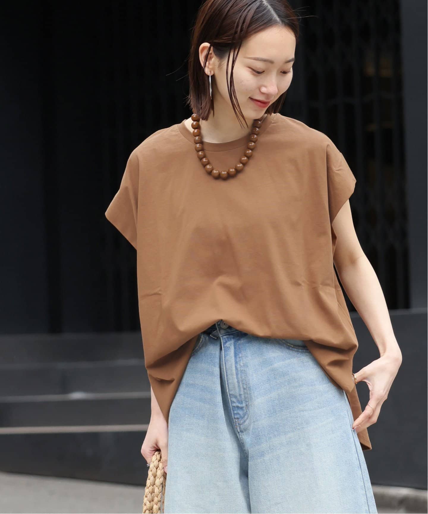 JOURNAL STANDARD relume オーガニックコットン汗ジミタックプルオーバー ジャーナル スタンダード レリューム トップス カットソー・Tシャツ ブラック ブラウン ホワイト【送料無料】のサムネイル