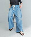 URBAN RESEARCH 綿麻デニムイージーパンツ アーバンリサーチ パンツ ジーンズ・デニムパンツ ブルー【送料無料】