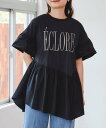 【SALE/40%OFF】BEAMS HEART WOMEN 異素材 刺繍 ロゴ Tシャツ ビームス ハート トップス カットソー・Tシャツ イエロー ブラック