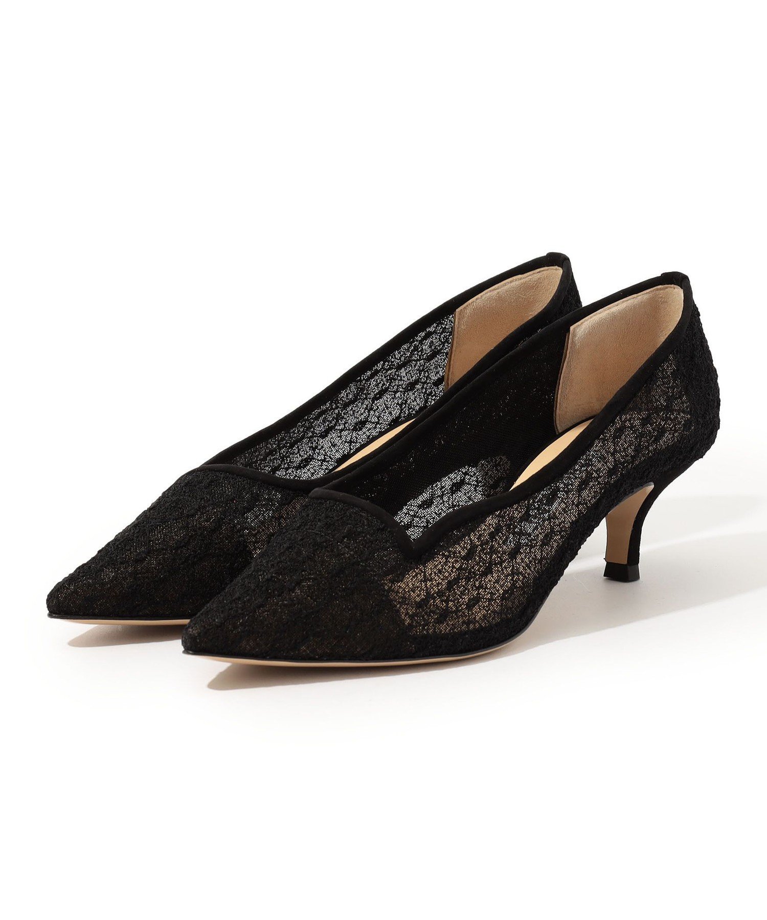 【SALE／40%OFF】TOMORROWLAND GOODS NEBULONI E. LACE パンプス トゥモローランド シューズ・靴 パンプス ブラック【送料無料】