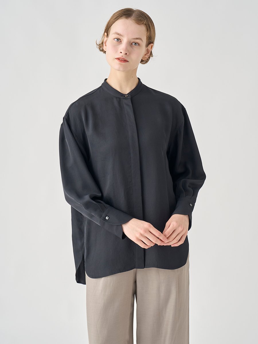 JOHN SMEDLEY スタンドネック比翼シャツ｜FB118 ジョンスメドレー トップス シャツ・ ...