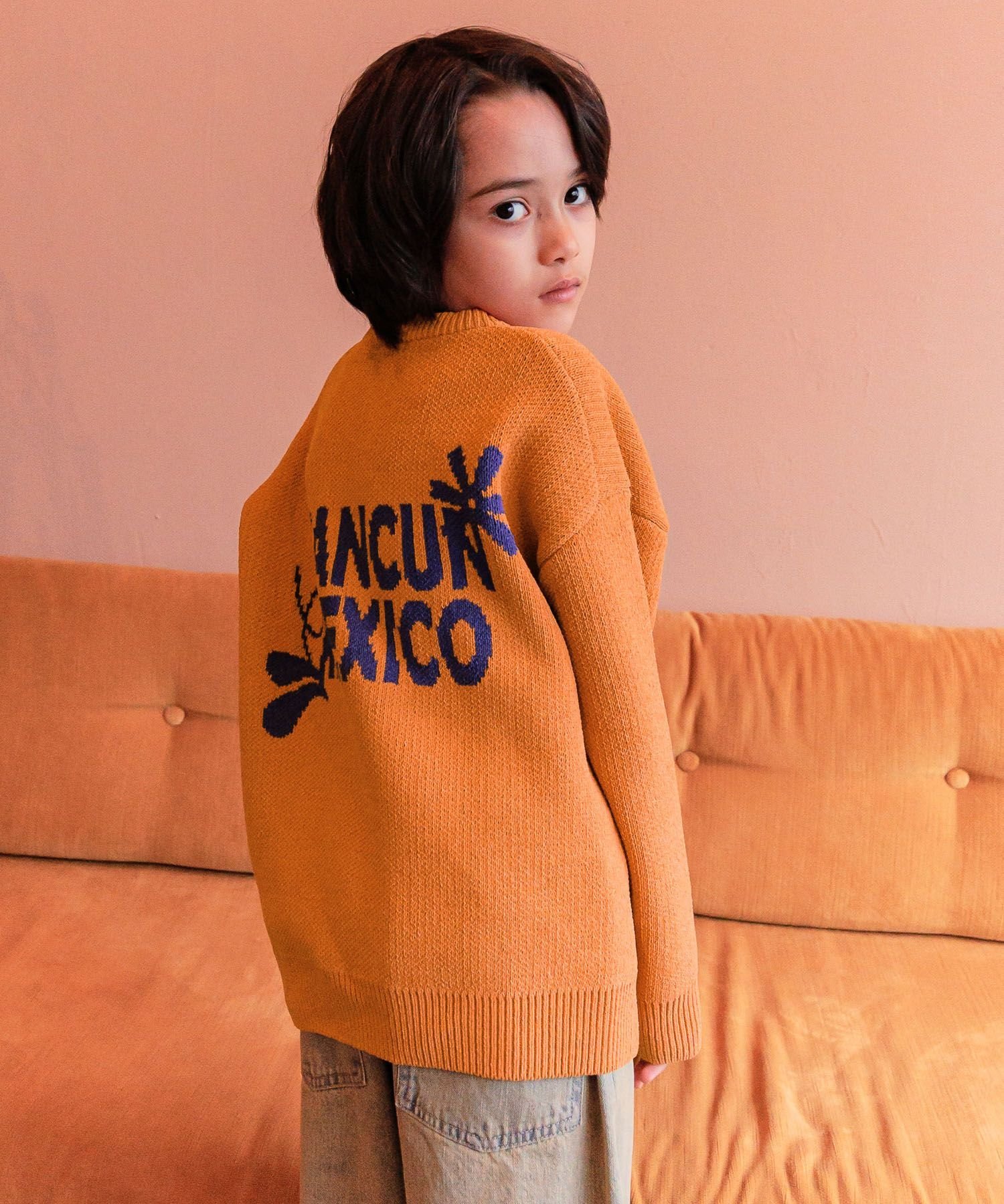 BAYFLOW [遊んで汚れても安心♪]洗える!HAPPYカラーニットプルオーバー25(KIDS) ベイフロー トップス ニット ピンク オレンジ レッド ブルー ネイビー【送料無料】 3