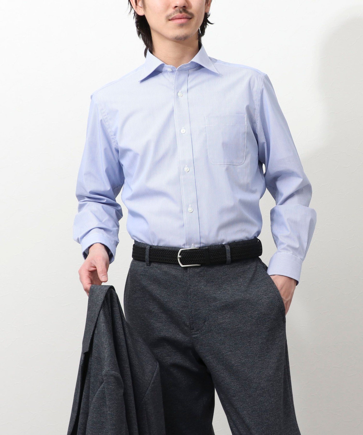 【SALE／10%OFF】NOLLEY'S LIGHT 《ビジカジ対応》イージーケア ドレスシャツ ノーリーズ トップス シャツ・ブラウス ホワイト ブルー ブラック【送料無料】