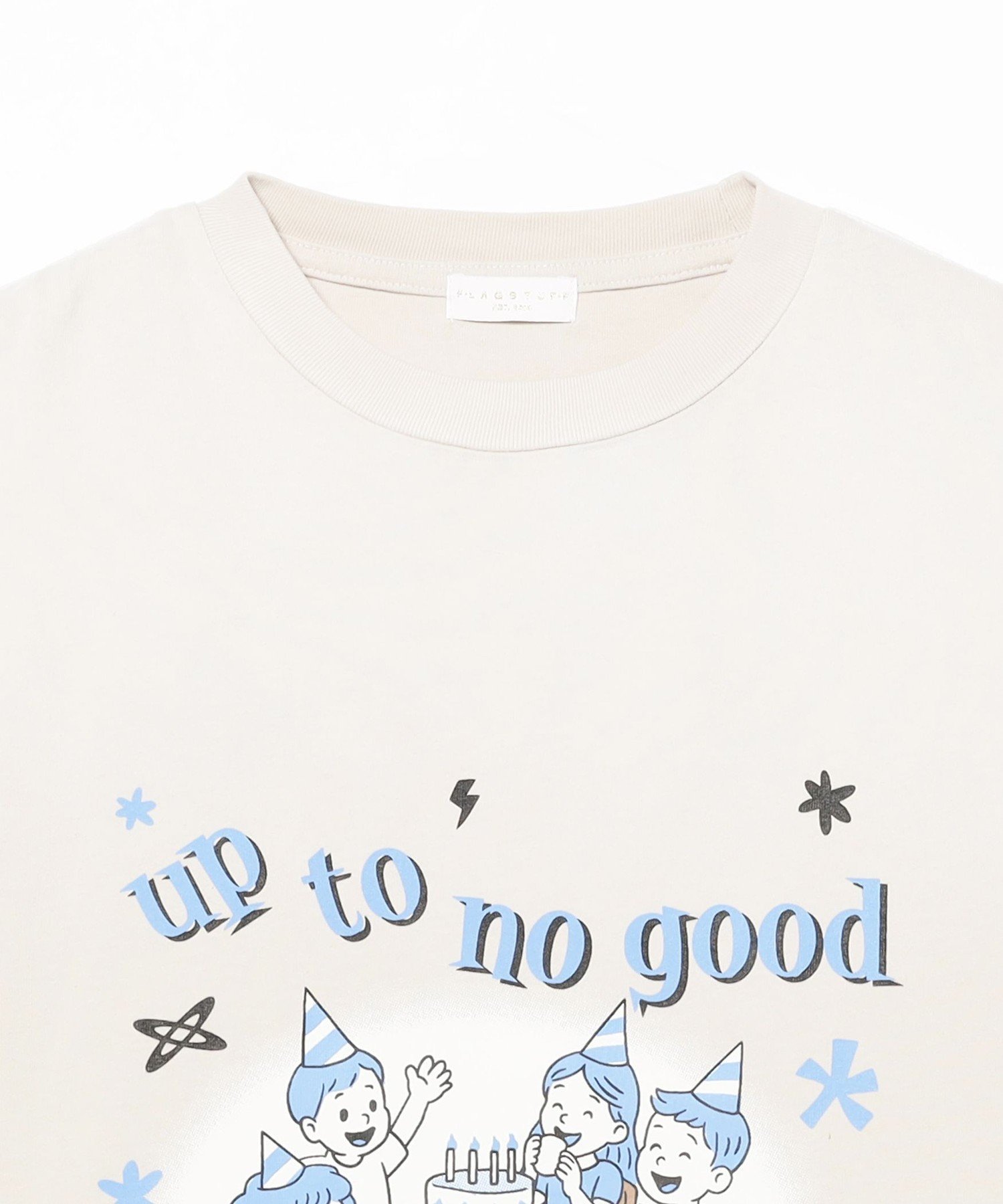 BEAMS T F-LAGSTUF-F / "PARTY" TEE ビームスT トップス カットソー・Tシャツ ベージュ【送料無料】