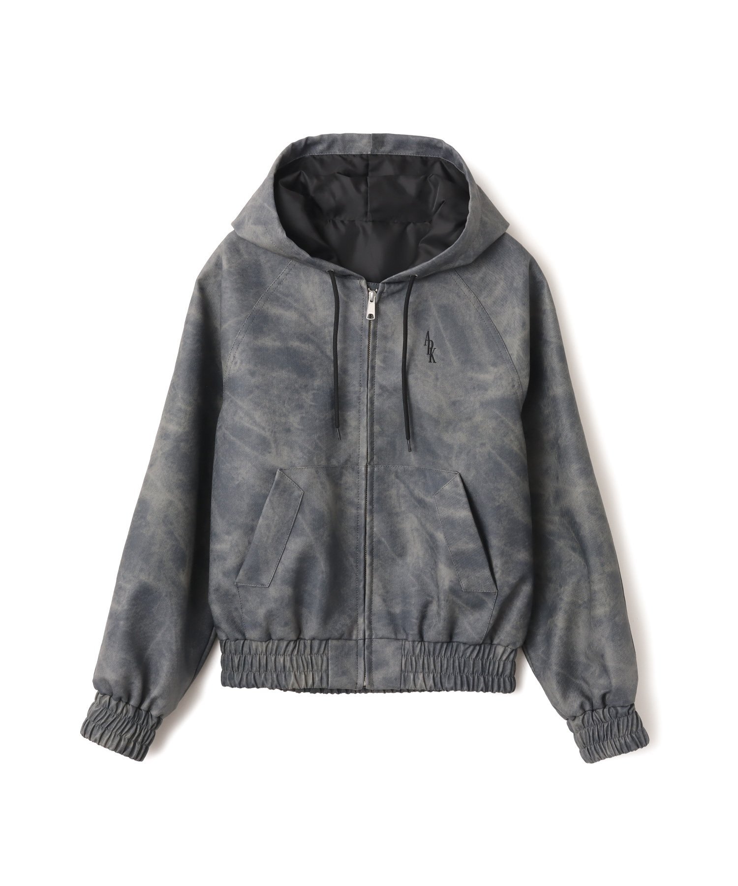 atmos pink atmos pink Faux Leather Hoodie Jacket CHARCOAL アトモス ジャケット・アウター その他のジャケット・アウター グレー