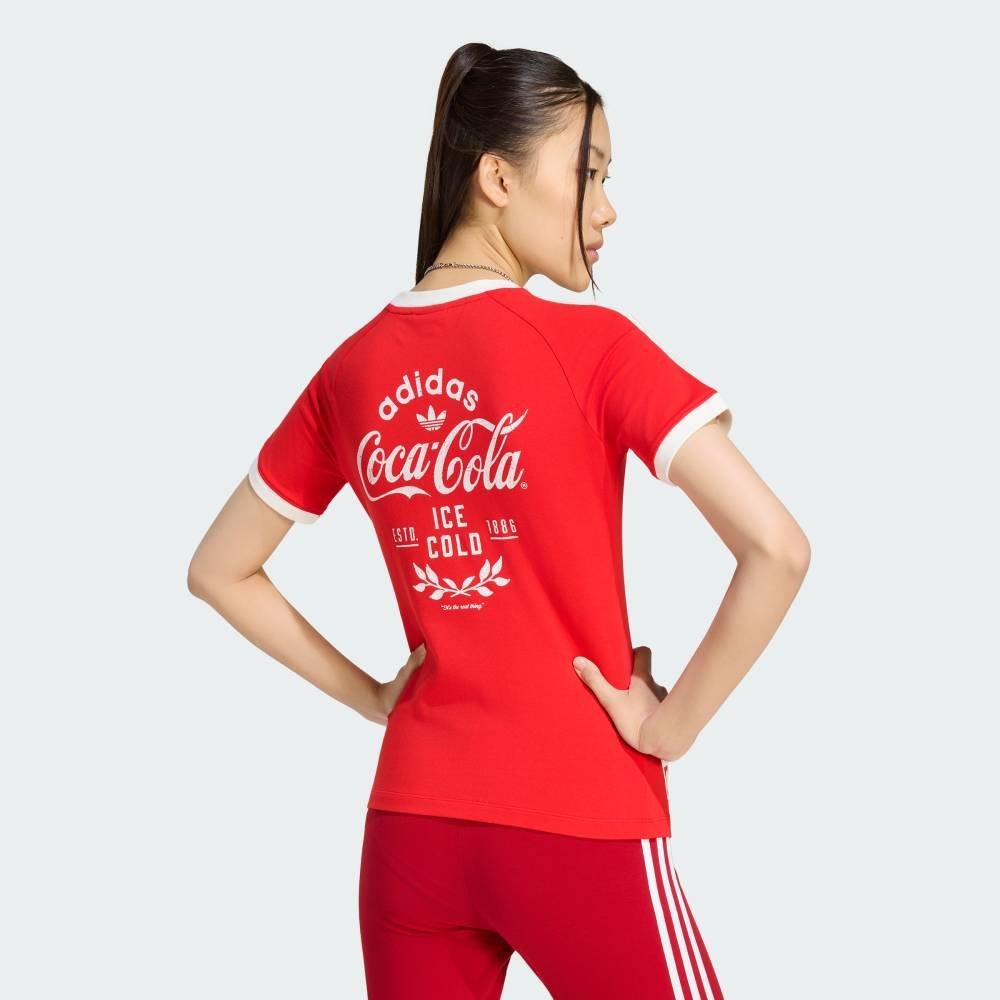 【公式】アディダス adidas 返品可 3 STRIPES TEE COCA COLA アディダス トップス カットソー・Tシャツ レッド