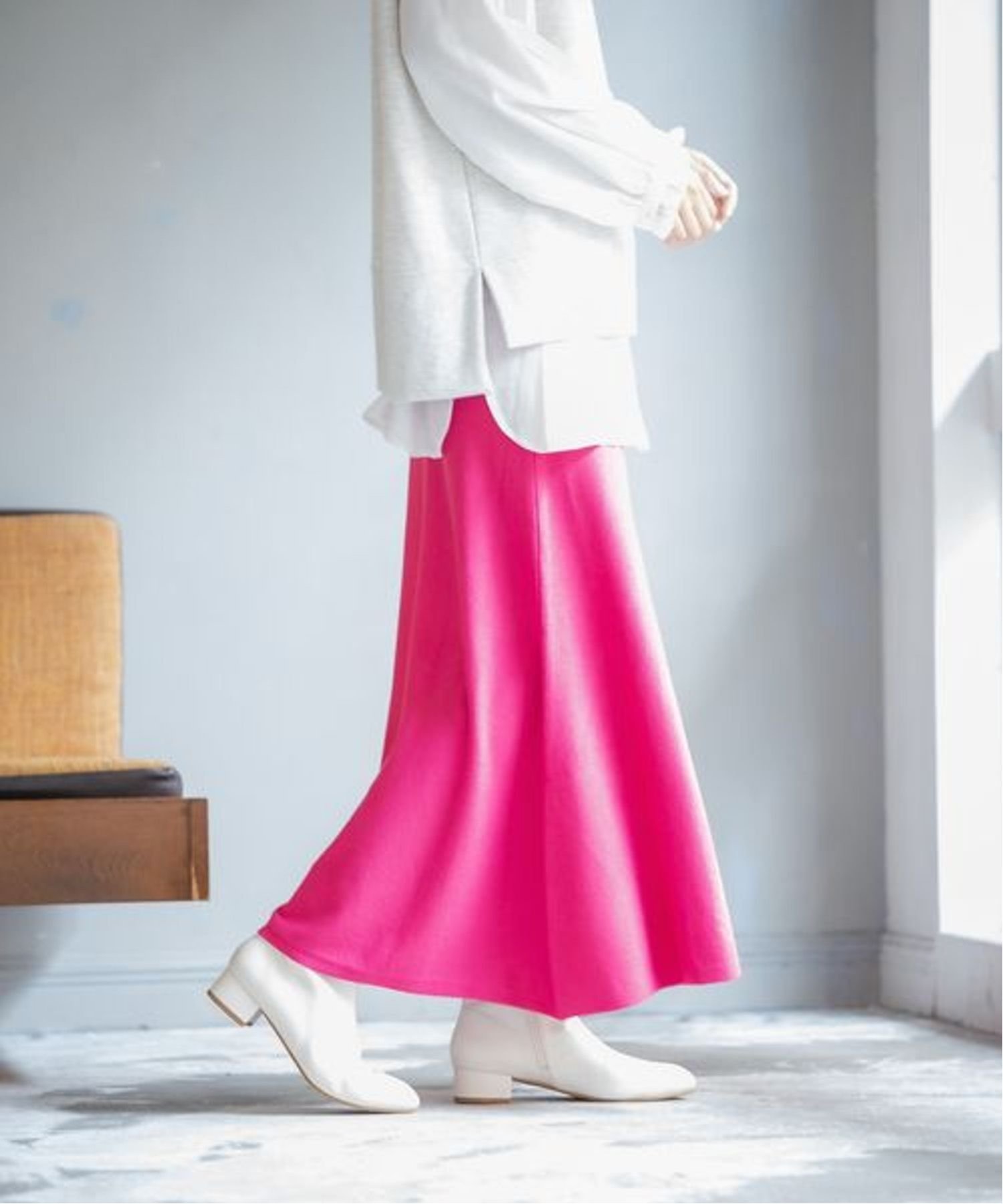 LEPSIM 12G満たされフレアニットスカート レプシィム スカート その他のスカート ピンク ホワイト グリーン ブラック【送料無料】