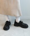 【SALE/50%OFF】aimoha - select - 【shoes365】ラウンドトゥ厚底 ドレスシューズ アイモハ シューズ・靴 ローファー ブラウン ホワイト ブラック(4)