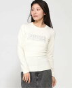 【SALE/30%OFF】GUESS GUESS セーター(W)PARIS Logo Rn Ls Sweater ゲス トップス ニット ホワイト ブラック【送料無料】(4)
