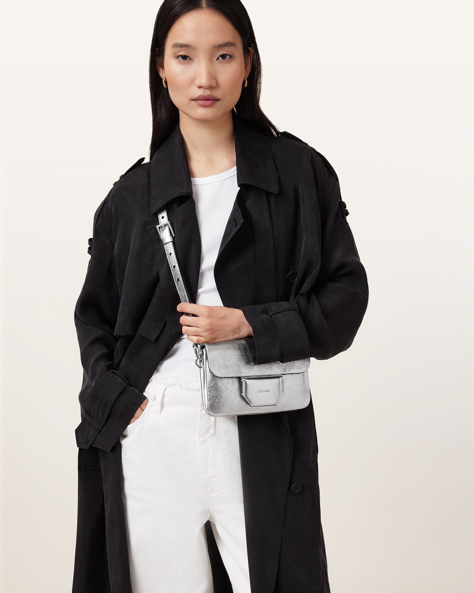 【SALE／30%OFF】ALLSAINTS (W)JUPITER XBODY オールセインツ バッグ ショルダーバッグ シルバー【送料無料】
