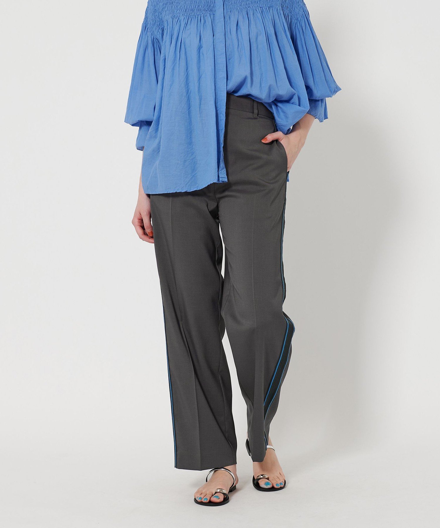 【SALE／60%OFF】BEAUTY&YOUTH UNITED ARROWS サイドライン パンツ 2 ユナイテッドアローズ アウトレット パンツ その他のパンツ グレー【送料無料】