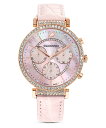 楽天Rakuten FashionSWAROVSKI 【公式】【スワロフスキー】Passage Chrono ウォッチ, スイス製, レザーストラップ, ピンク, ローズゴールドトーン仕上げ スワロフスキー アクセサリー・腕時計 腕時計 ピンク【送料無料】