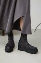 【SALE/30%OFF】AZUL BY MOUSSY ラメトラックソールソックスブーツ アズールバイマウジー シューズ・靴 ブーツ グレー ブラック【送料無料...