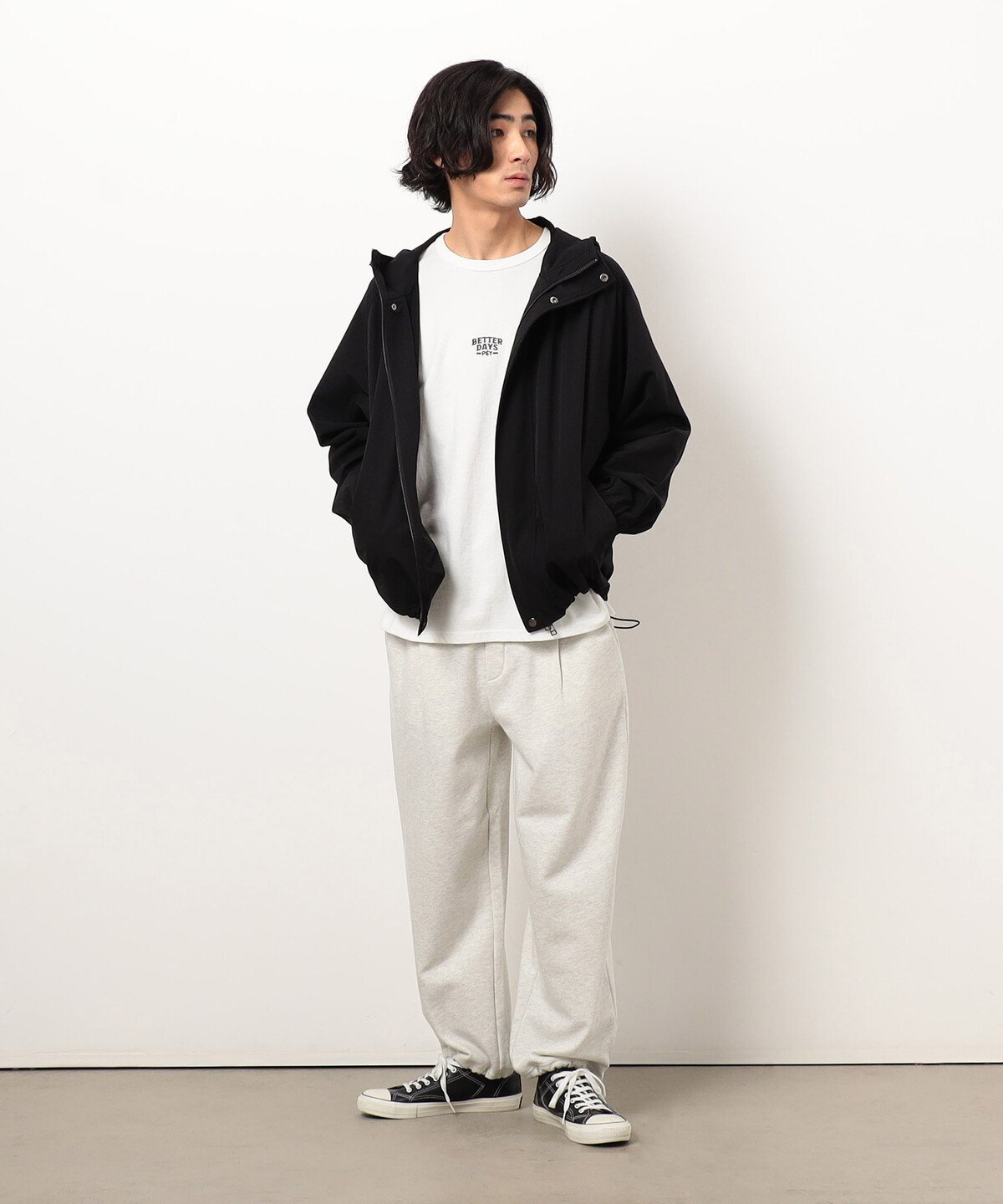 Purple&Yellow 裏毛タックパンツ コムサイズム パンツ その他のパンツ グレー