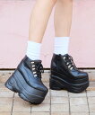 【SALE/5%OFF】attagirl 厚底レースアップスニーカー アタガール シューズ・靴 スニーカー ブラック ホワイト【送料無料】