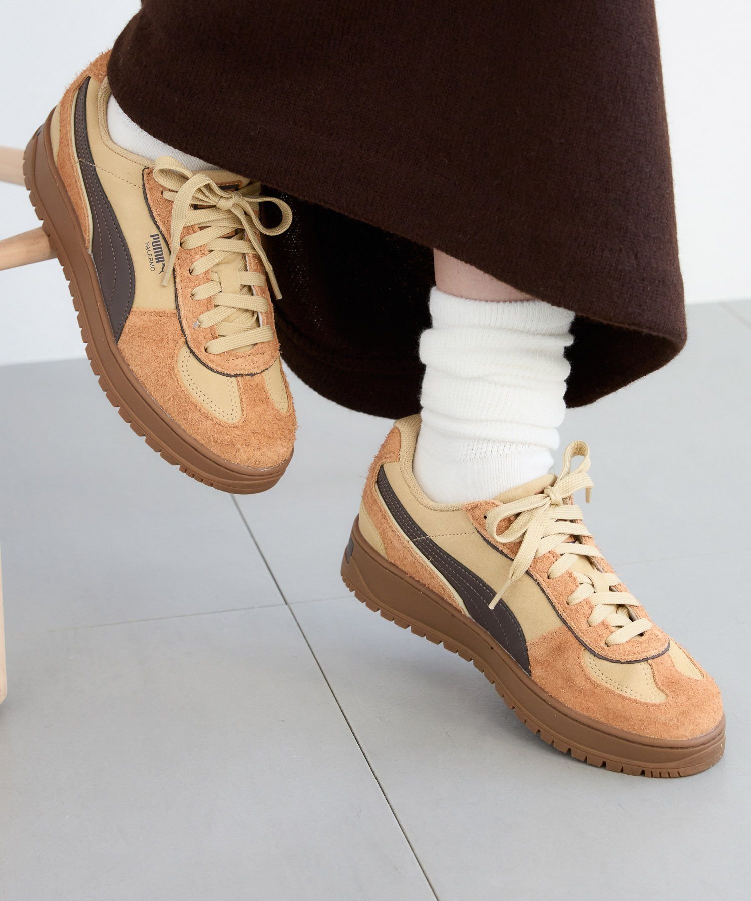 【SALE／36%OFF】BARNYARDSTORM PUMA(プーマ) / PALERMO ALPINO SDスニーカー【一部店舗限定】 バンヤードストーム シューズ・靴 スニーカー ブラウン【送料無料】