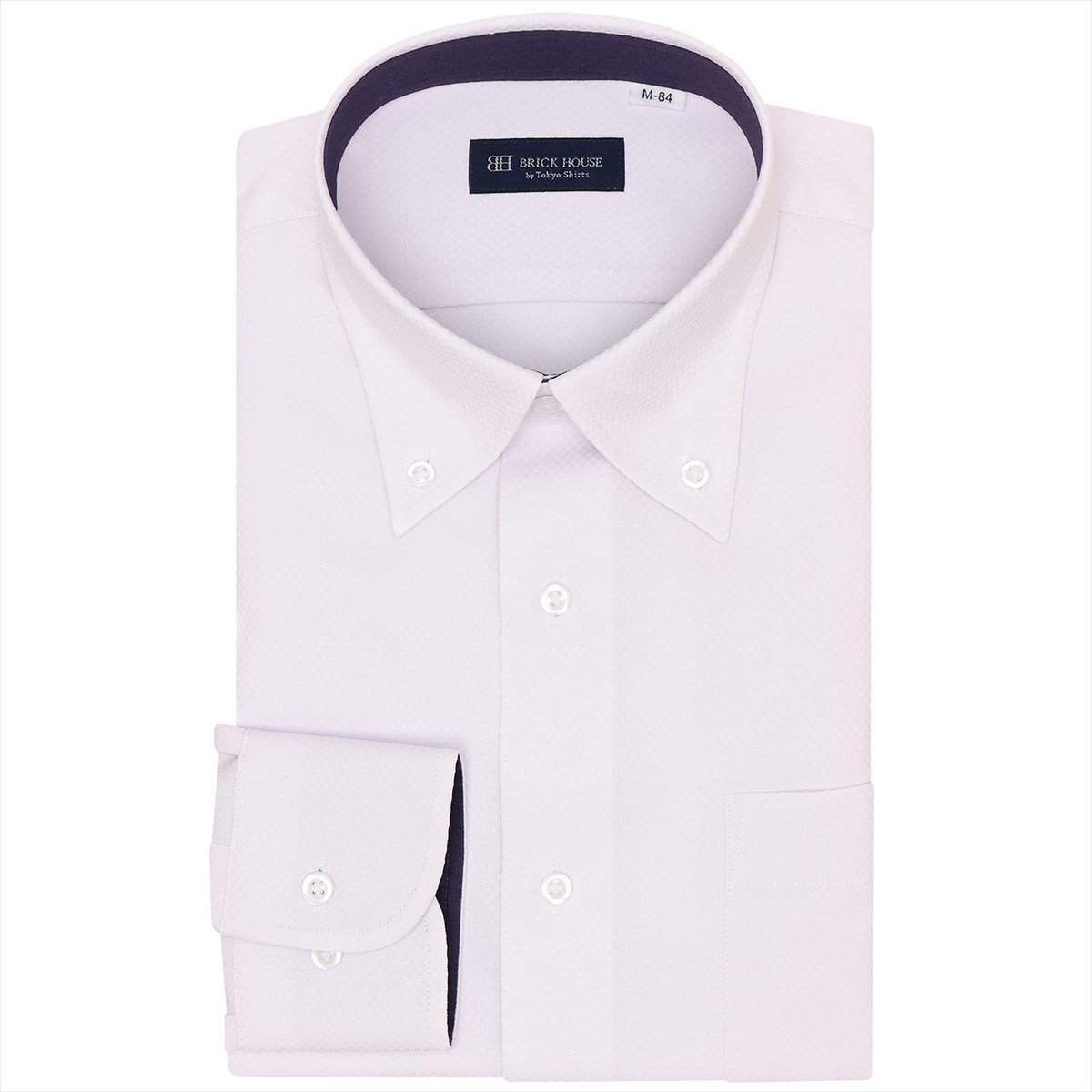 BRICK HOUSE by Tokyo Shirts 【吸水速乾】【COFREX】 ボタンダウン 長袖 形態安定 ワイシャツ BM01K504AB16B2C-01 トーキョーシャツ スーツ・フォーマル Yシャツ・カッターシャツ パープル【送料無料】