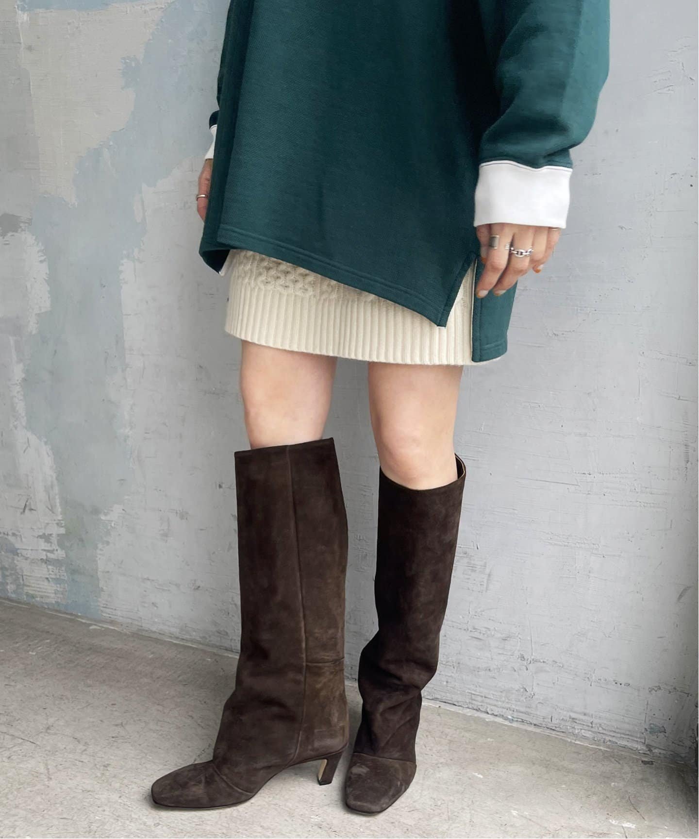 Spick & Span 【CORSO ROMA 9 / コルソローマノーヴェ】スエードヒールロングブーツ スピックアンドスパン シューズ・靴 ブーツ ブラウン【送料無料】のサムネイル