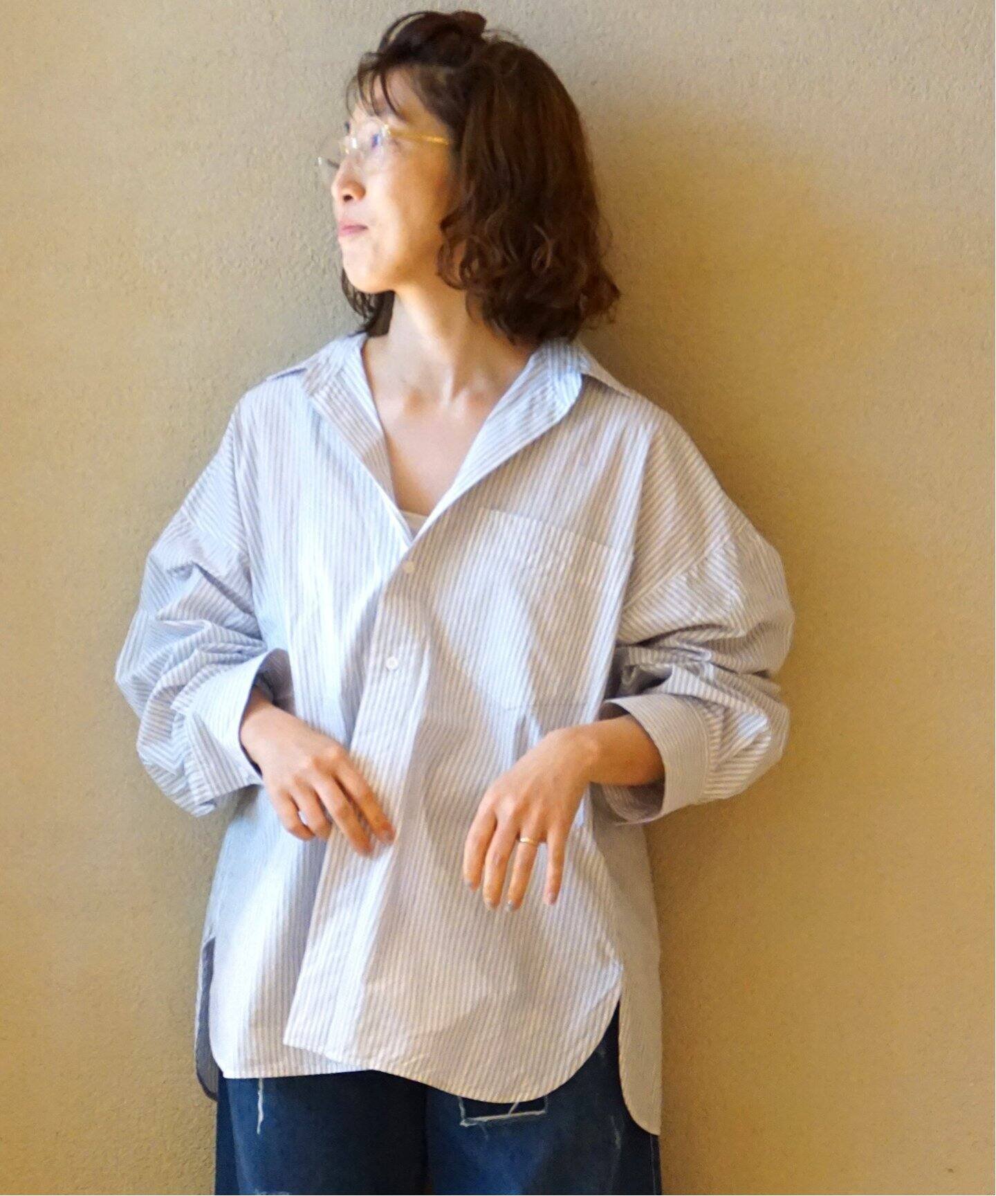 【SALE／30%OFF】journal standard luxe タイプストライプ レギュラーカラーシャツ ジャーナルスタンダード ラックス トップス シャツ・ブラウス ブルー ホワイト【送料無料】のサムネイル