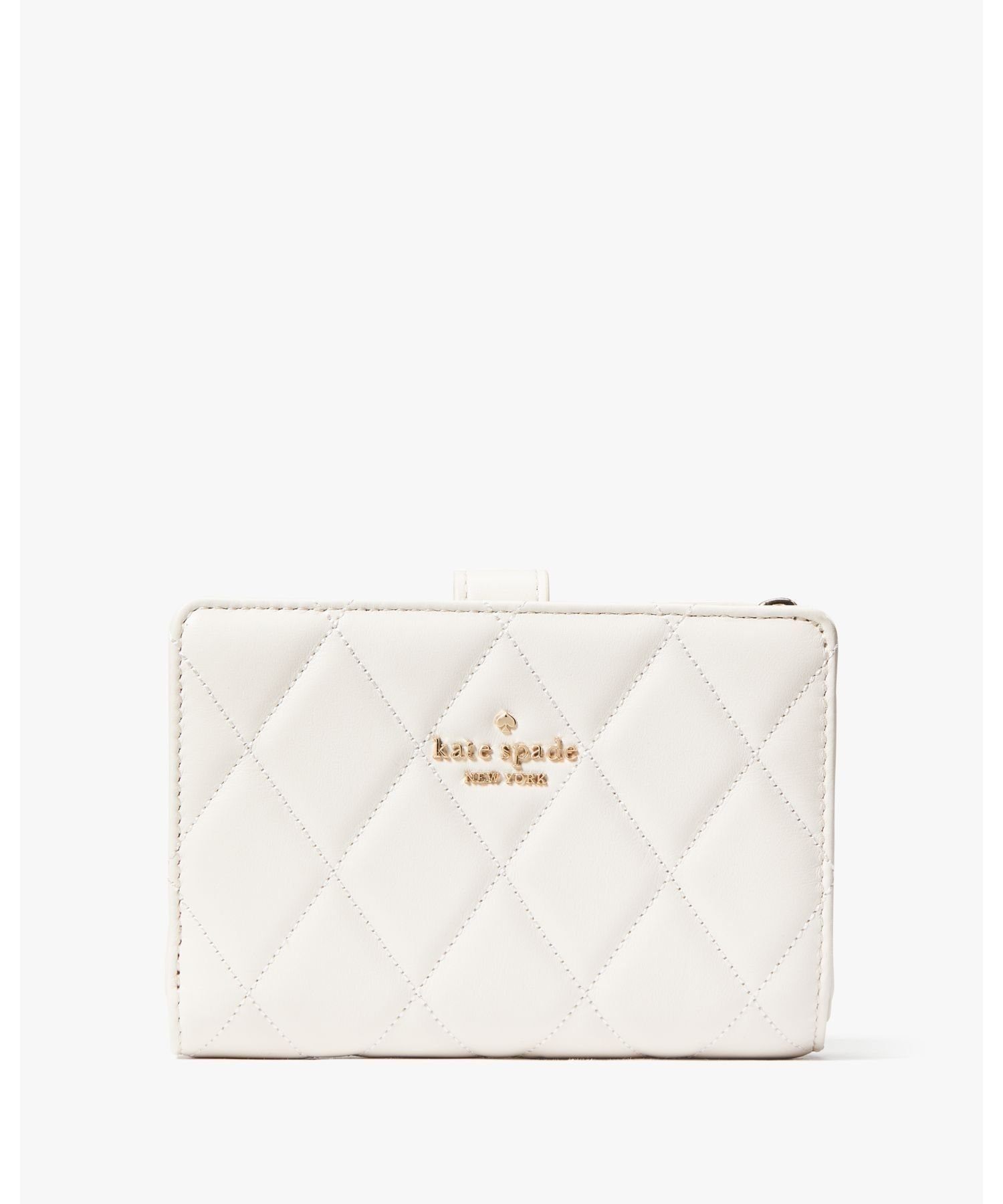 ケイトスペード ポーチ（レディース） 【SALE／50%OFF】kate spade new york キャリー ミディアム コンパクト バイフォールド ウォレット ケイトスペードニューヨーク 財布・ポーチ・ケース 財布 ホワイト【送料無料】