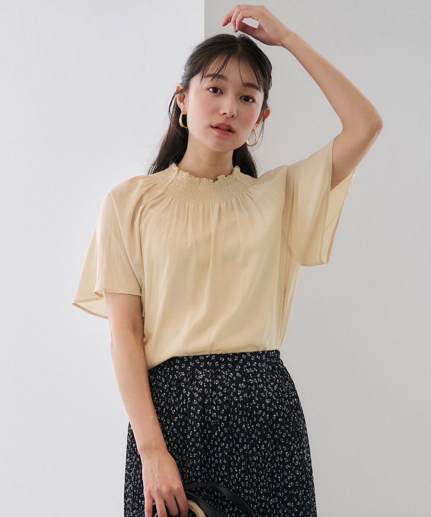 【SALE／50%OFF】ANY SIS 【洗える】カッセンシャーリング ブラウス エニィスィス トップス シャツ・ブ..