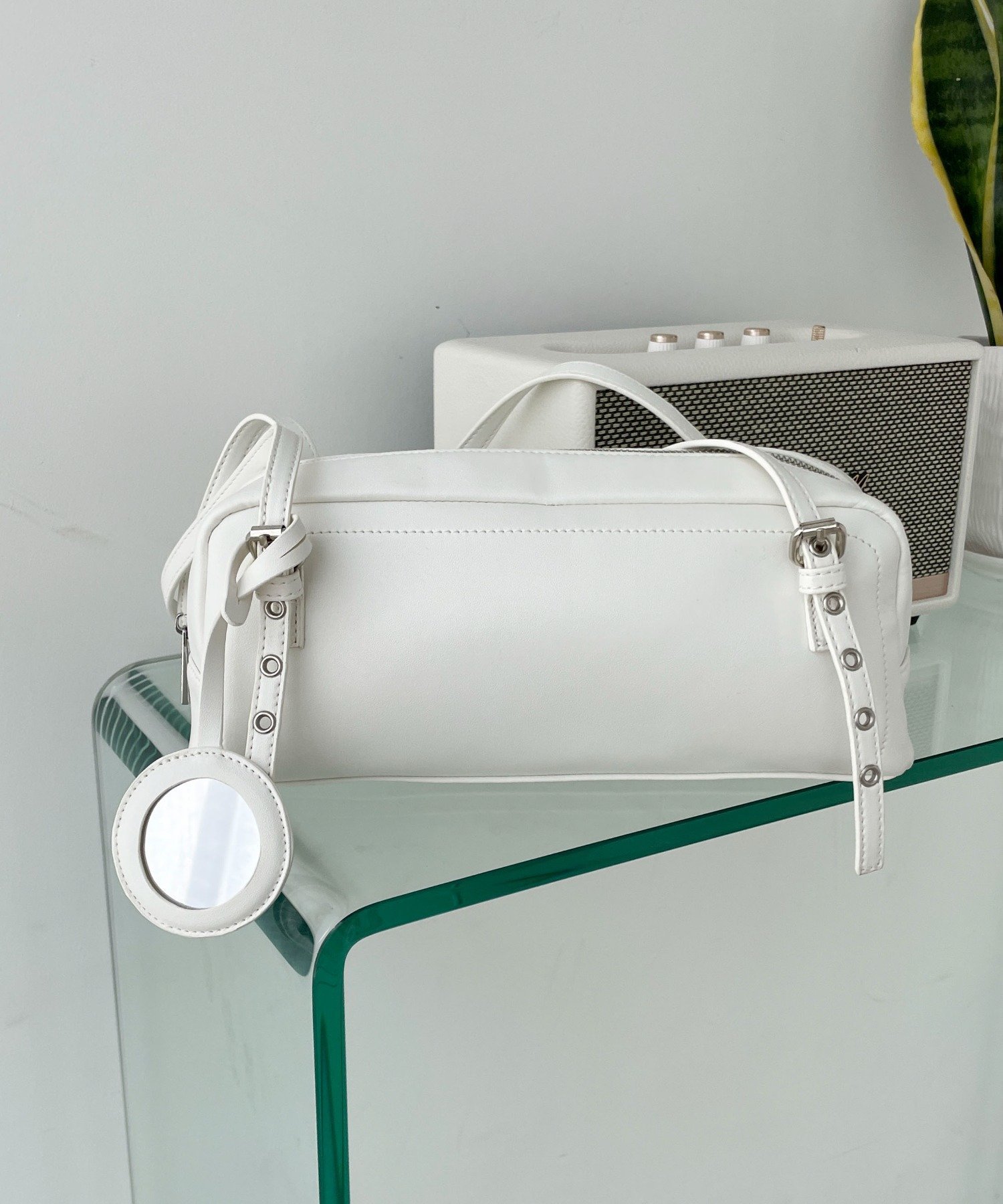 WEGO LADY'S ミラー付きボストンバッグ ウィゴー バッグ ハンドバッグ レッド ピンク ホワイト ブラック