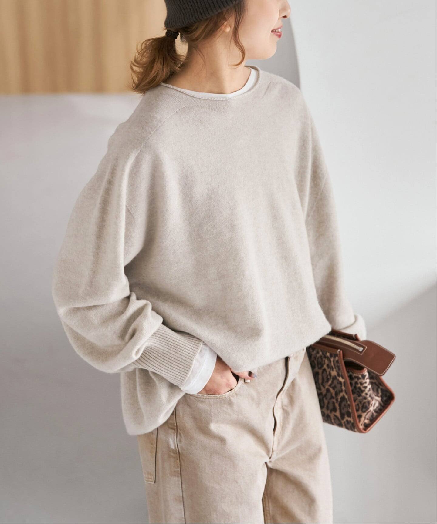 Spick & Span 《新色有り / 追加2予約》CHESSルーズボートネックプルオーバー スピックアンドスパン ト..