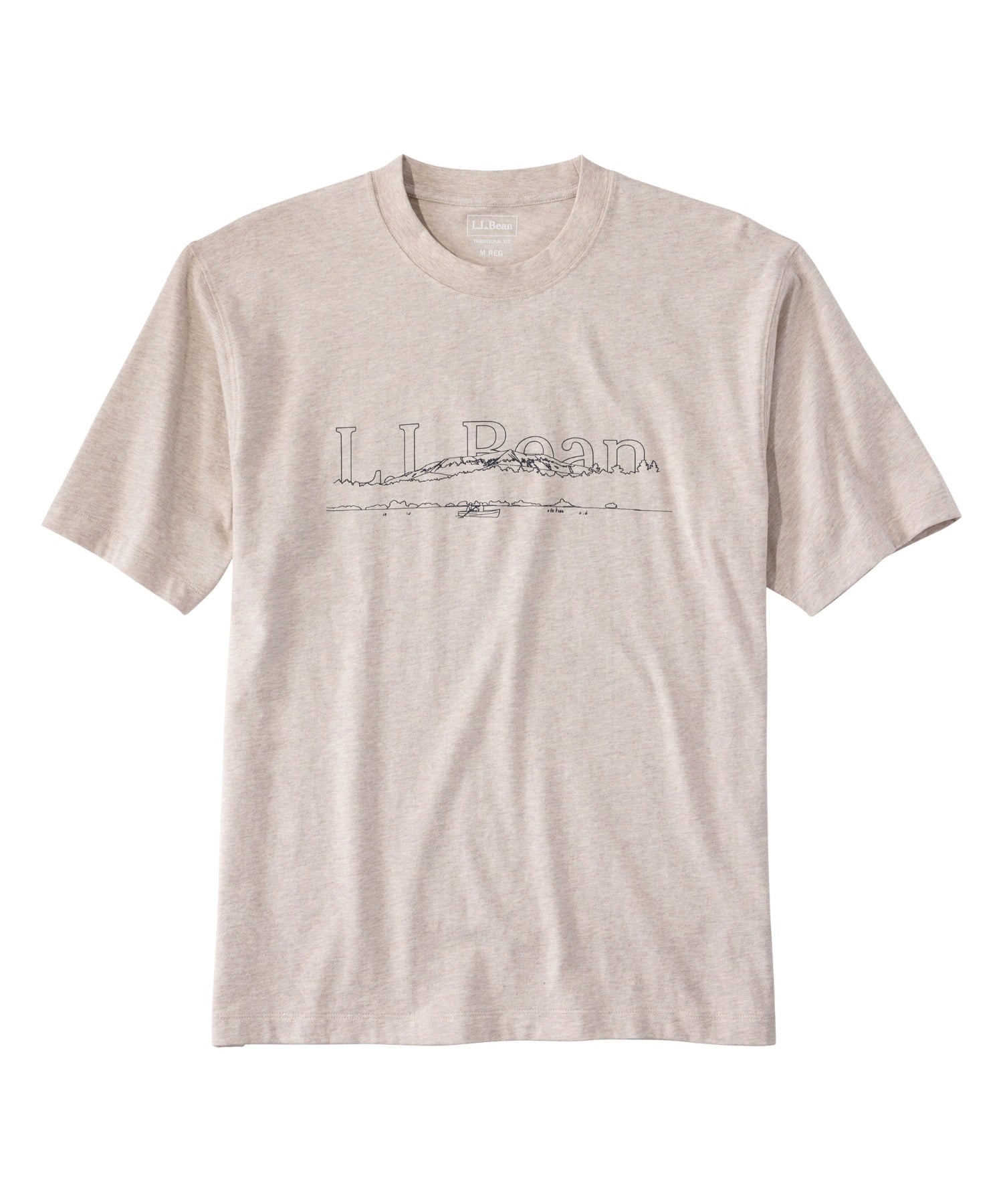 ボクシー・ティ、グラフィック 米国フィット・レギュラー エルエルビーン トップス カットソー・Tシャツ ブラック グレー ホワイト ネイビー