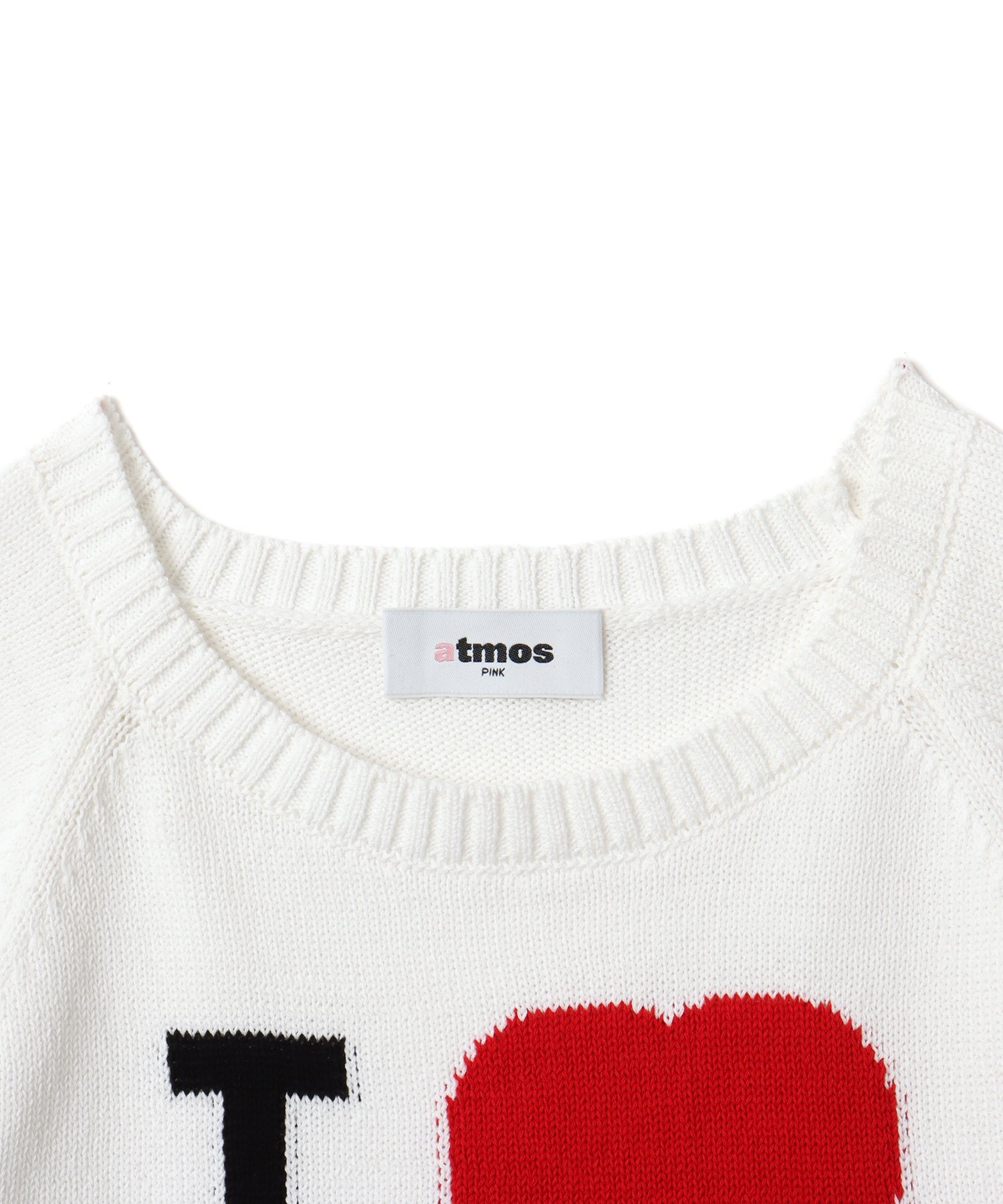 atmos pink atmos pink I Love Pink Knit Top WHITE アトモス トップス ニット ホワイト