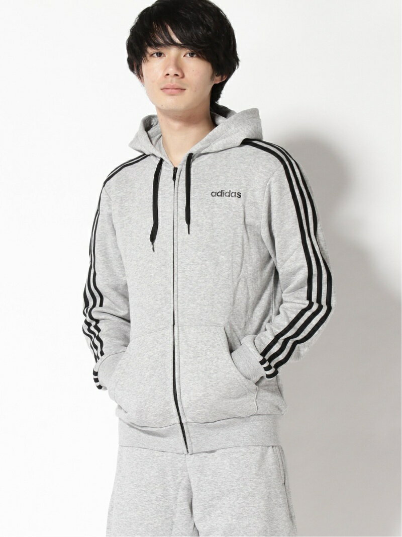 【SALE／30%OFF】adidas Sports Performance (M)M CORE 3ストライプス フルジップーパーカー (裏毛) アディダス カットソー パーカー グレー ブラック ブルー【送料無料】