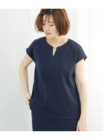 【SALE／28%OFF】ROPE' PICNIC 麻調バックボリュームブラウス ロペピクニック トップス シャツ・ブラウス ネイビー ホワイト ベージュ カーキ