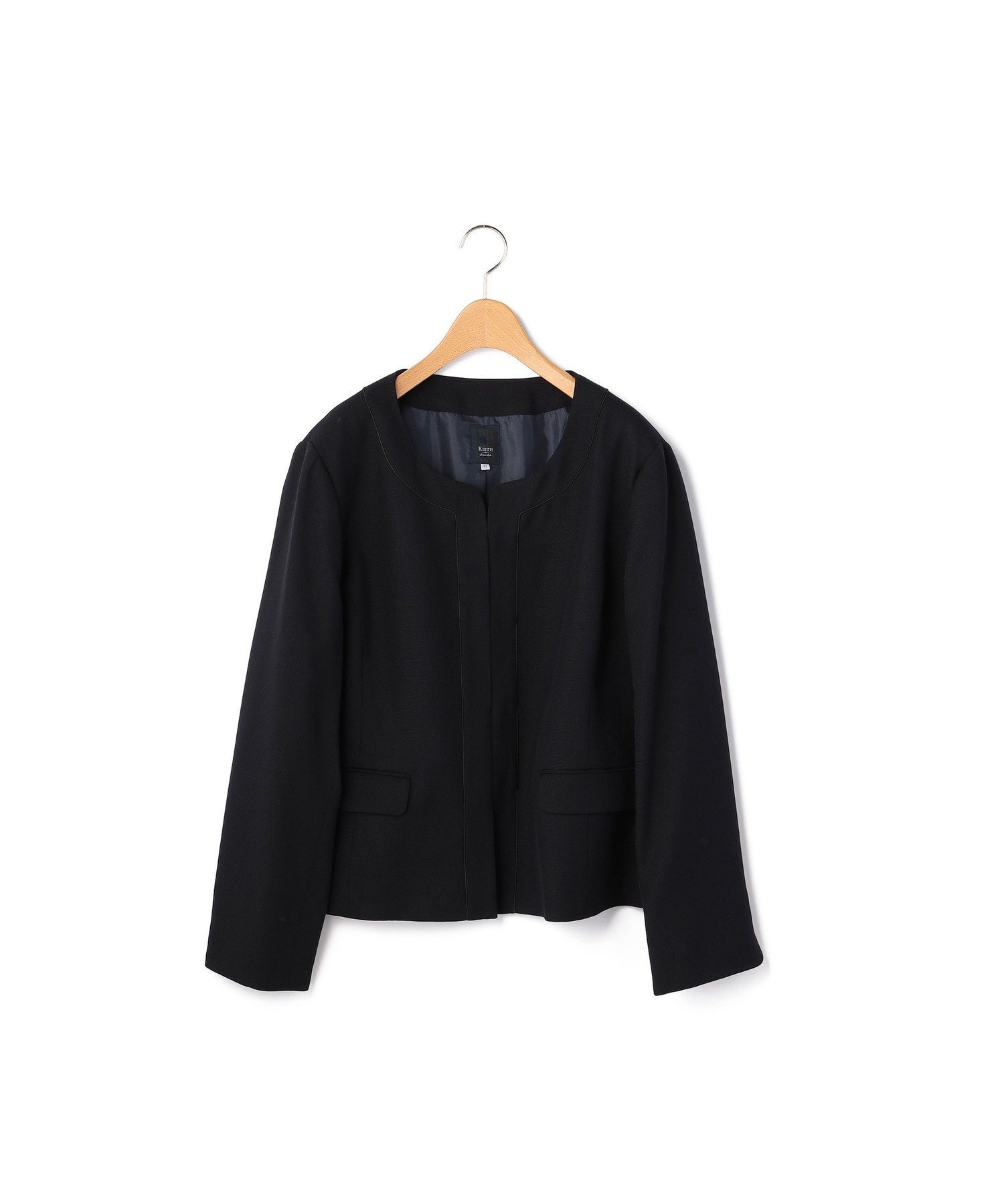KEITH 【50size~】バーズアイ ノーカラージャケット キース ジャケット・アウター テーラードジャケット・ブレザー ネイビー グレー