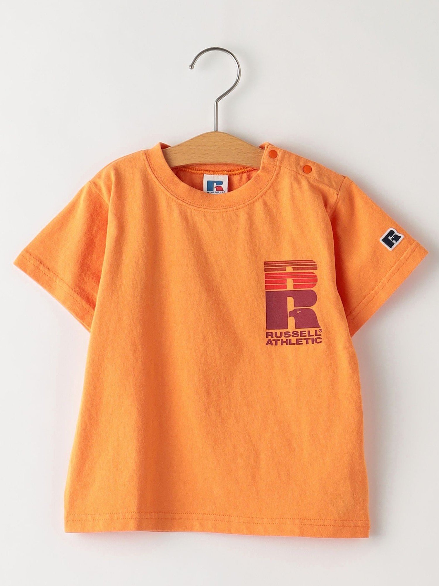 【SALE／50%OFF】SHIPS KIDS 【SHIPS KIDS別注】RUSSELL ATHLETIC:モーション ロゴ TEE 80~90cm シップス トップス その他のトップス オレンジ グレー グリーン