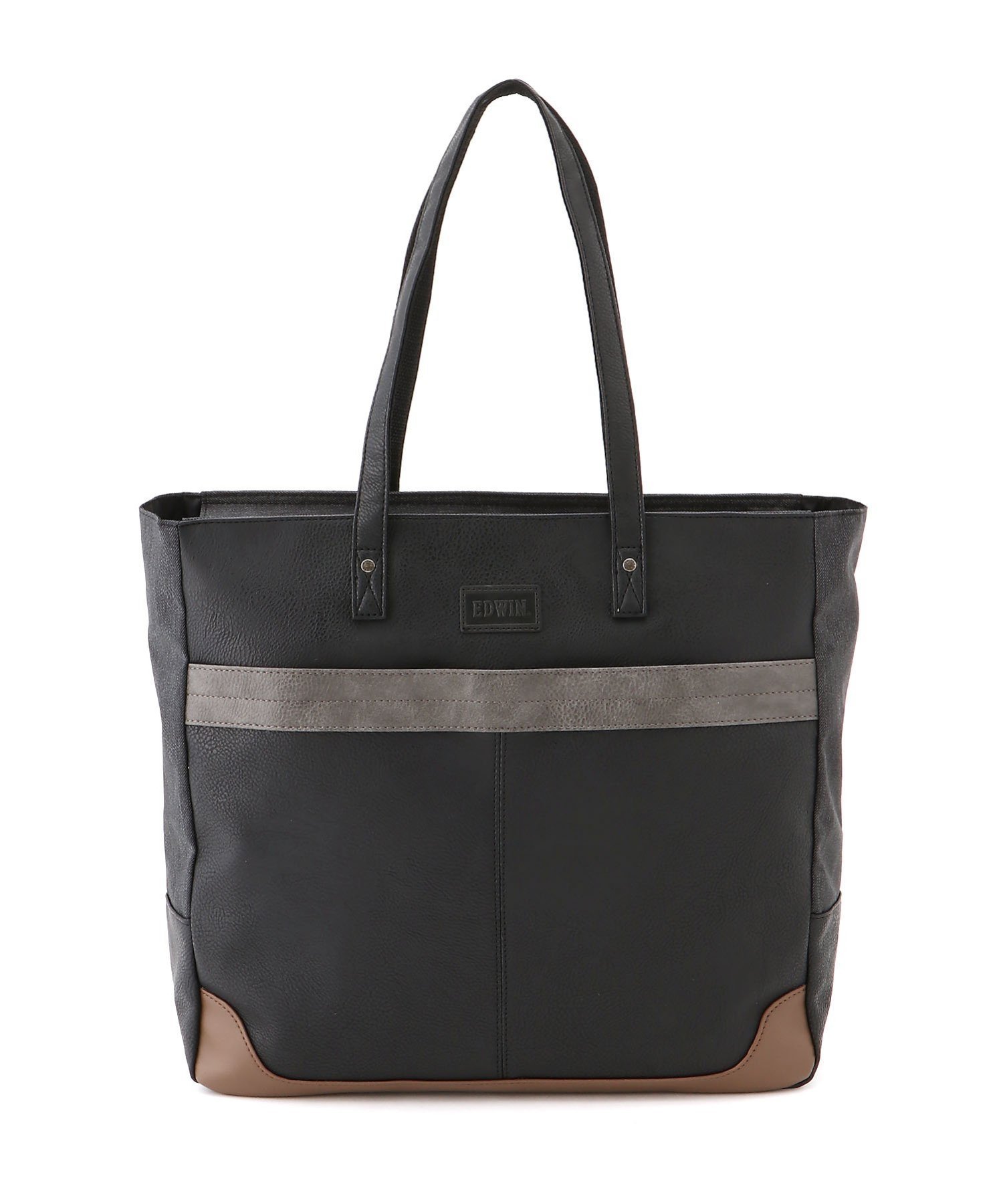 【SALE／20%OFF】EDWIN EDWIN/(M)別注 PU トートバッグ ジーンズメイト バッグ トートバッグ ブラック ブラウン ネイビー