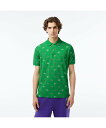 【SALE／40%OFF】LACOSTE オールオーバーワニロゴプリントポロシャツ ラコステ トップス ポロシャツ グリーン【送料無料】