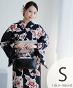 utatane utatane 浴衣3点セット 黒に錆茶の牡丹 Sサイズ ウタタネ 着物・浴衣・和装小物 浴衣【送料無料】