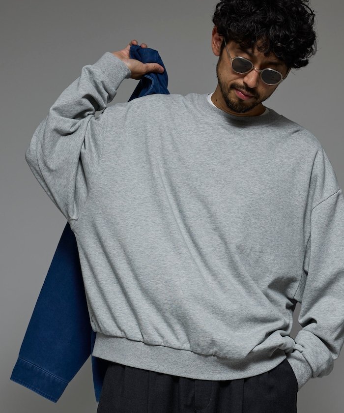 【SALE／40%OFF】Firsthand 配色 リラックスフィット クルーネックスウェット / ダブルフェイス 25AW ..