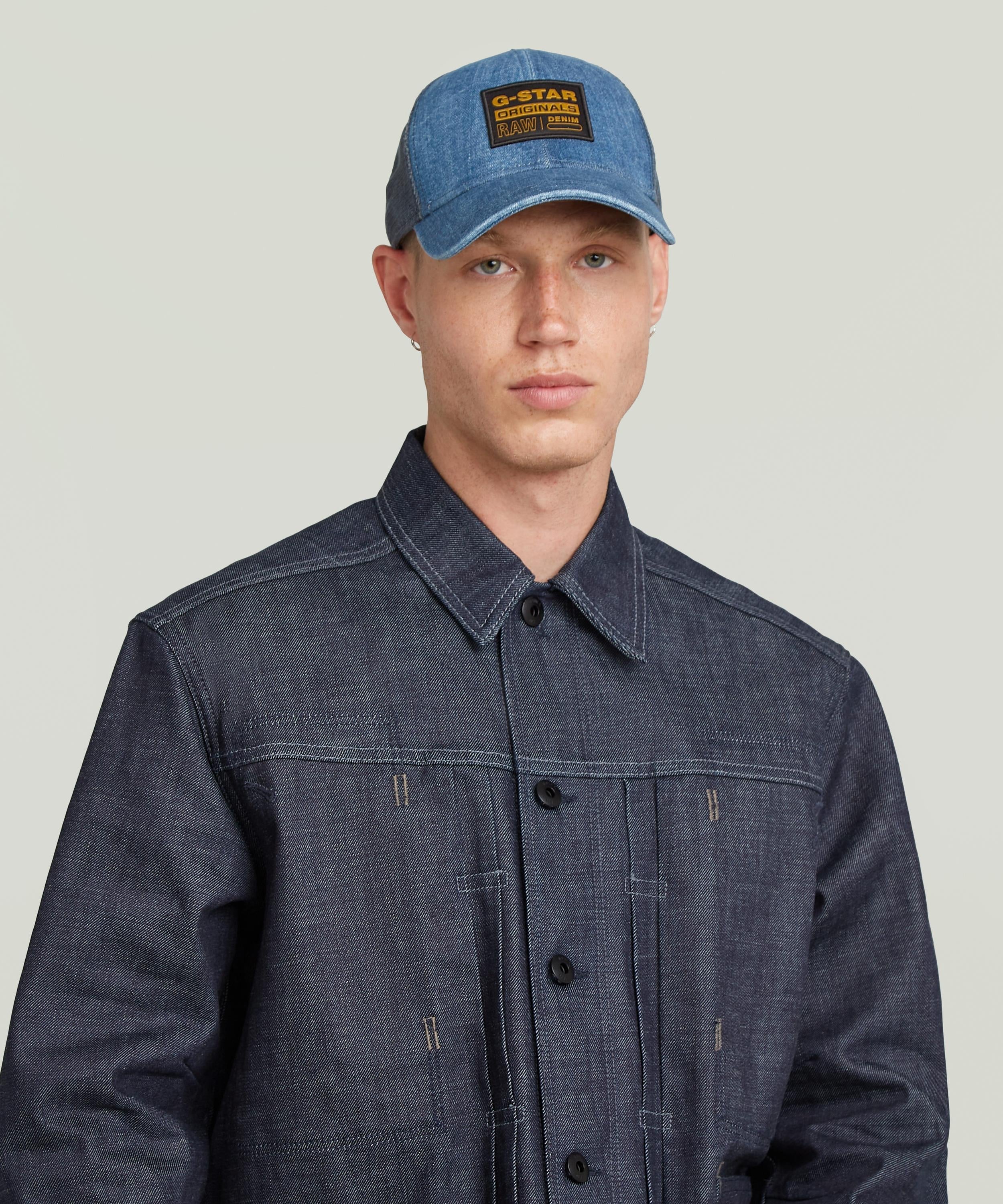 【SALE／40%OFF】G-Star RAW 【公式ショップ】UNISEX BASEBALL TRUCKER CAP/ユニセックスブロンドロゴベースボールメッシュキャップ ジースターロゥ 帽子 キャップ ブルー【送料無料】
