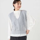 Pitta Re:) 【Pitta Re:)】 ニット シャイニーフェザー Vネックベスト レディース BL05J503DE50V00-30 トーキョーシャツ ...
