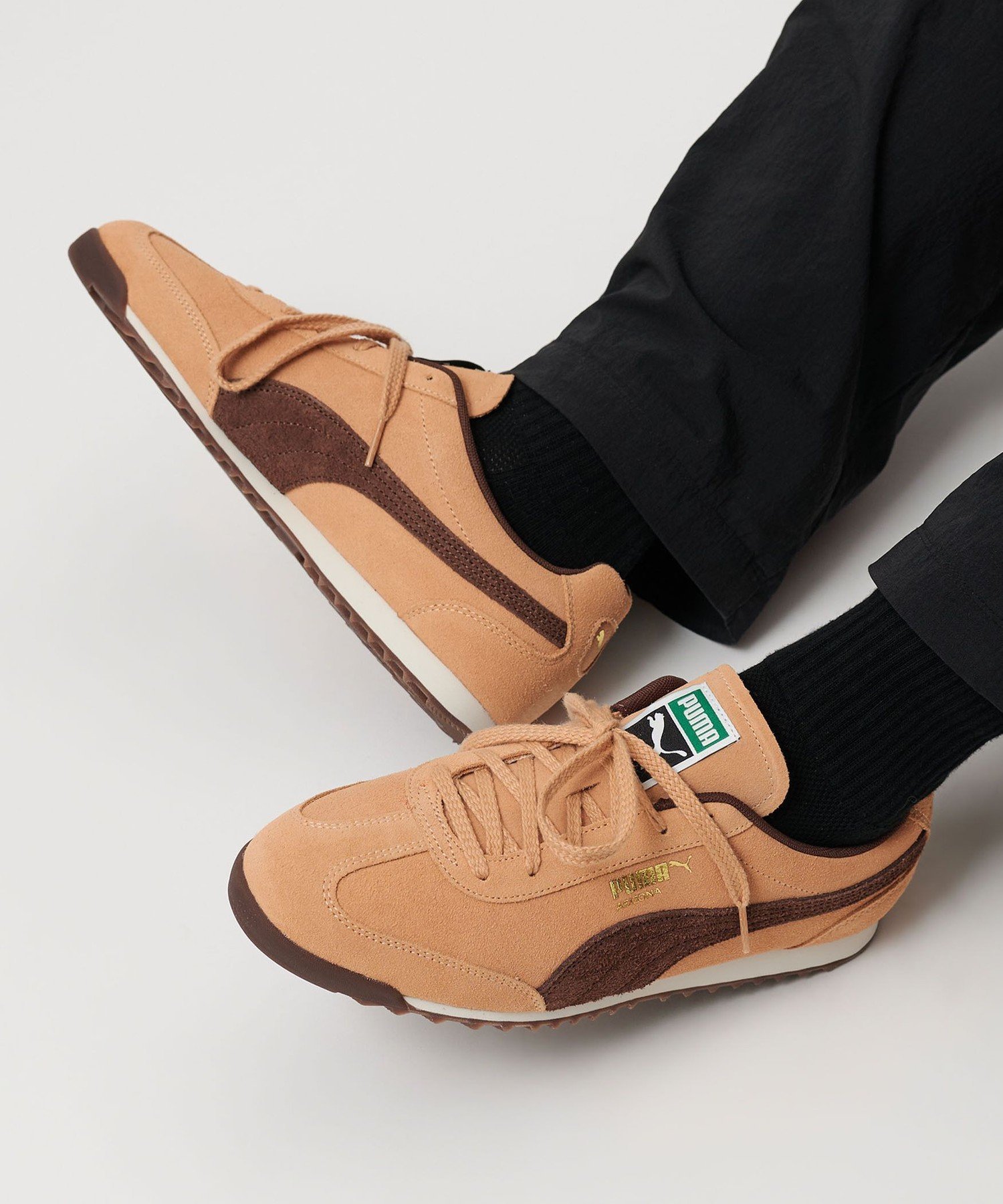 Beauty & Youth Arizona Suede 402362 1431-400-0007 14314000007: Warm Beige / Chestnut Brown / Puma Gold