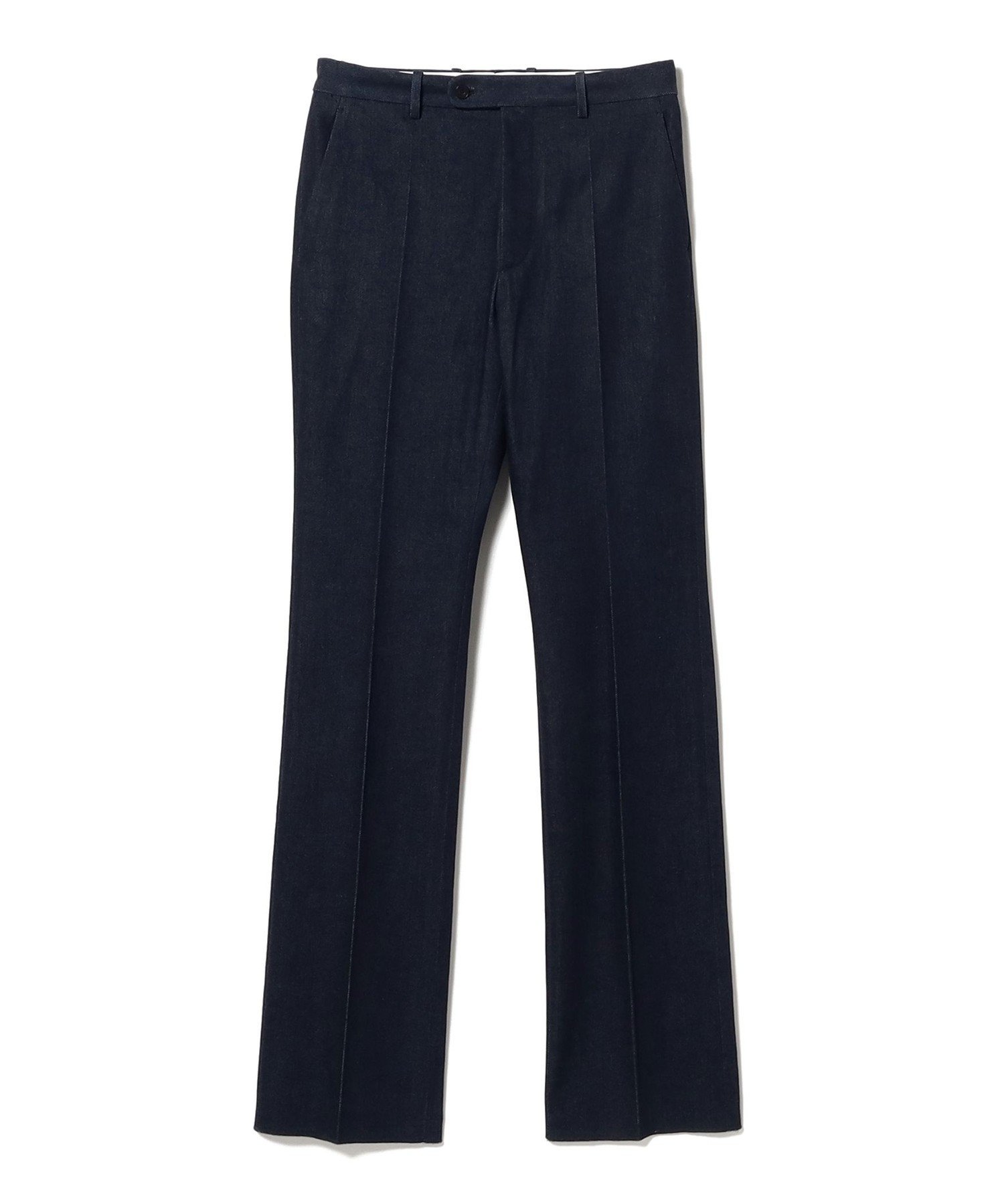 【別注】ORTELO / シューカット ノープリーツ デニム スラックス ビームス メン パンツ その他のパンツ ブラック ブルー