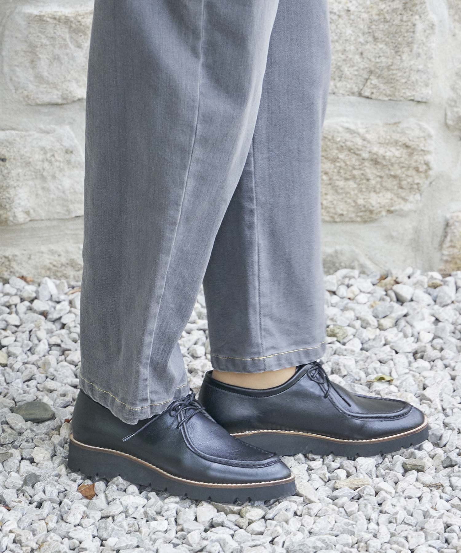 【SALE／61%OFF】carino carino/【軽量】チロリアンシューズ モード・エ・ジャコモ×イング シューズ・靴 レースアップ・ドレスシューズ ブラック ベージュ【送料無料】