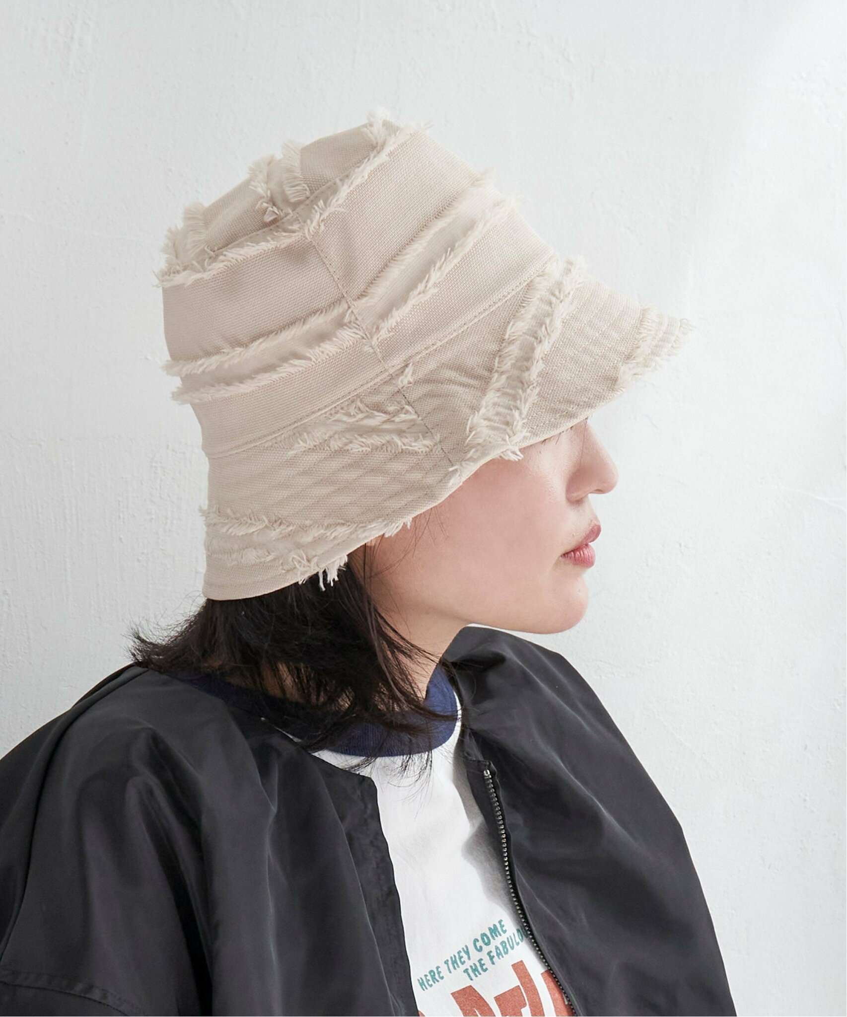 【SALE/11%OFF】VENCE share style Ladys 2WAYフリンジバケットハット ヴァンス エクスチェンジ 帽子 その他の帽子 ホワイト ブラック ブラウン